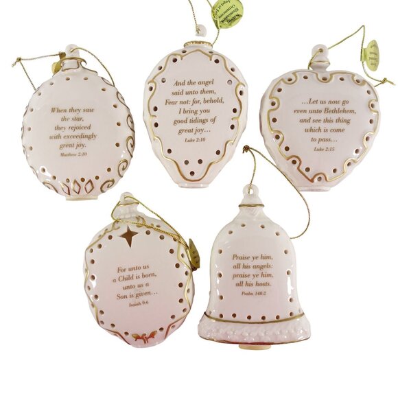 Vintage Danbury Mint Nativity Illuminated Christmas Holiday Ornaments Lot of 5 - Picture 7 of 9